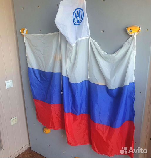 Флаг России плащ накидка с капюшоном