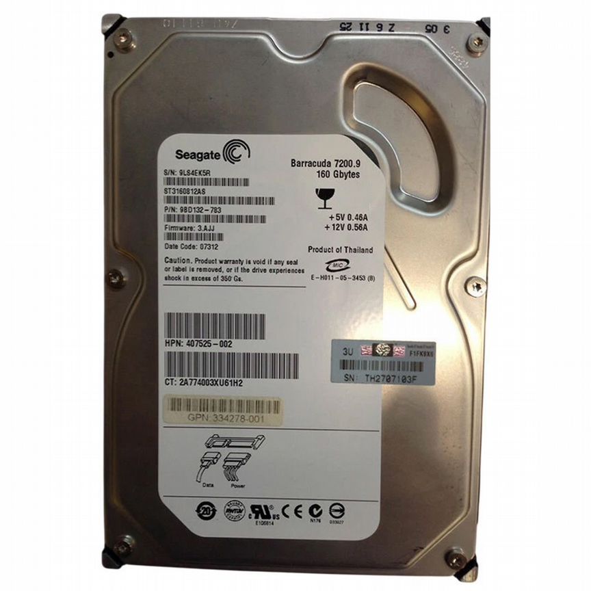 [407525-002] Жесткий Диск Hp 160gb Sata3.5" Hdd 407525-002