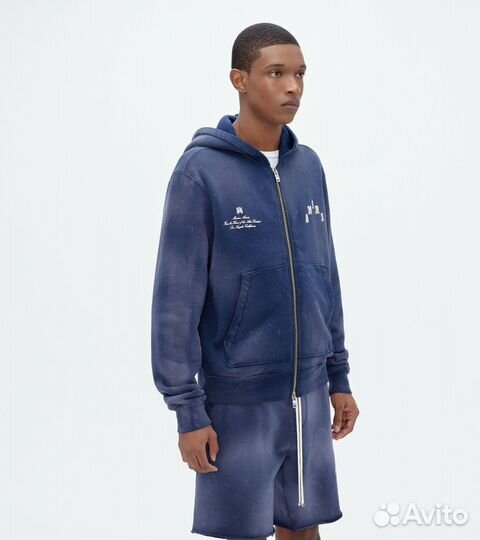 Зип худи Amiri Vintage Collegiate Blue