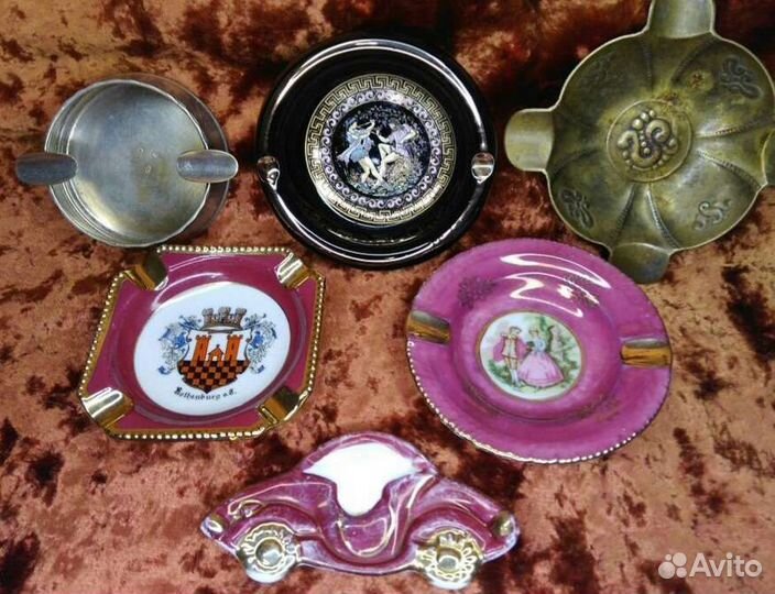 Пепельницы из Фарфора и Металла с Клеймами