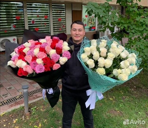 Букеты из крупных роз