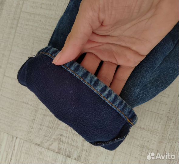 Джинсы и спортивные штаны на флисе 152