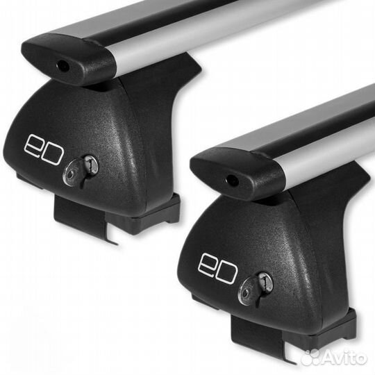 Багажник рейлинги ед на гладкую крышу крыло серое