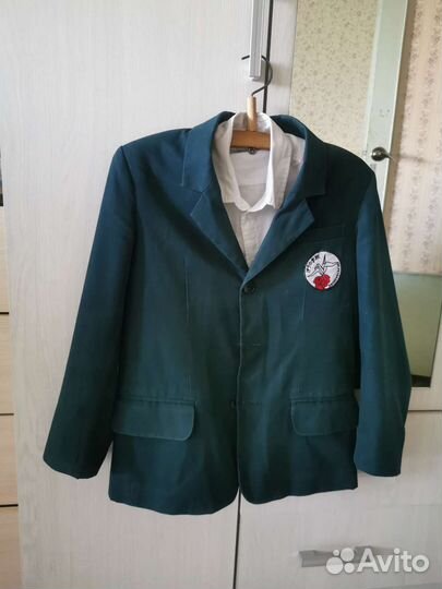 Пиджак 152р зелёный