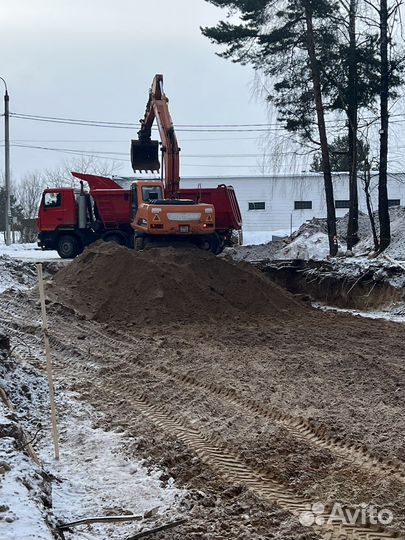 Копка котлованов, вывоз грунта
