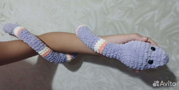 Вязанная змея, игрушка, ручная работа