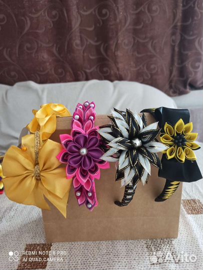 Резинки,заколки,повязки и ободки в стиле Канзаши