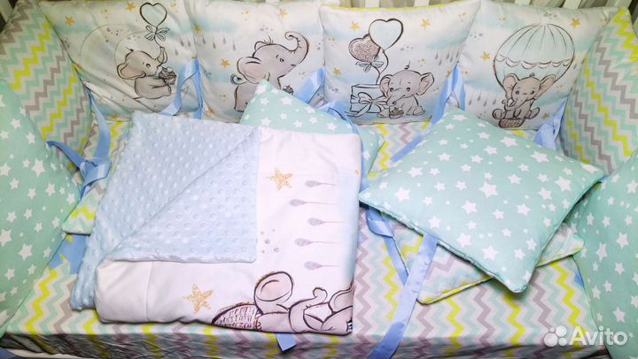 Бортики в детскую кроватку новые