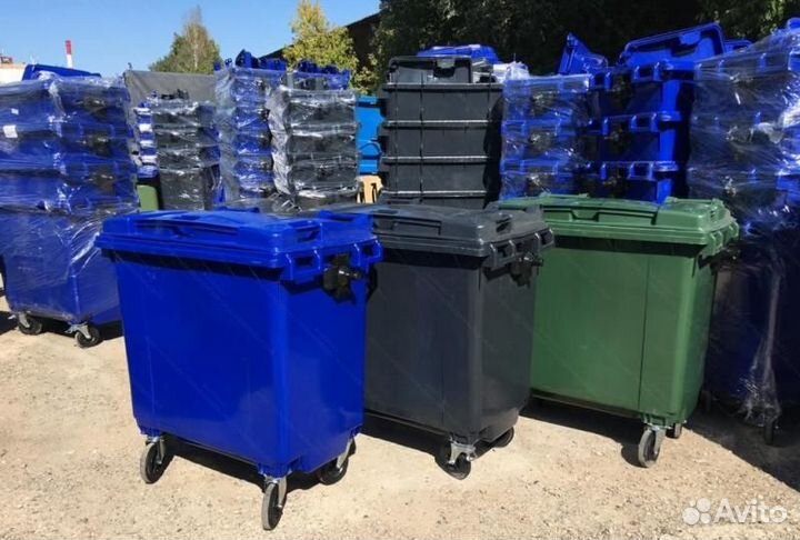 Бак мусорный пластиковый 660л-5365