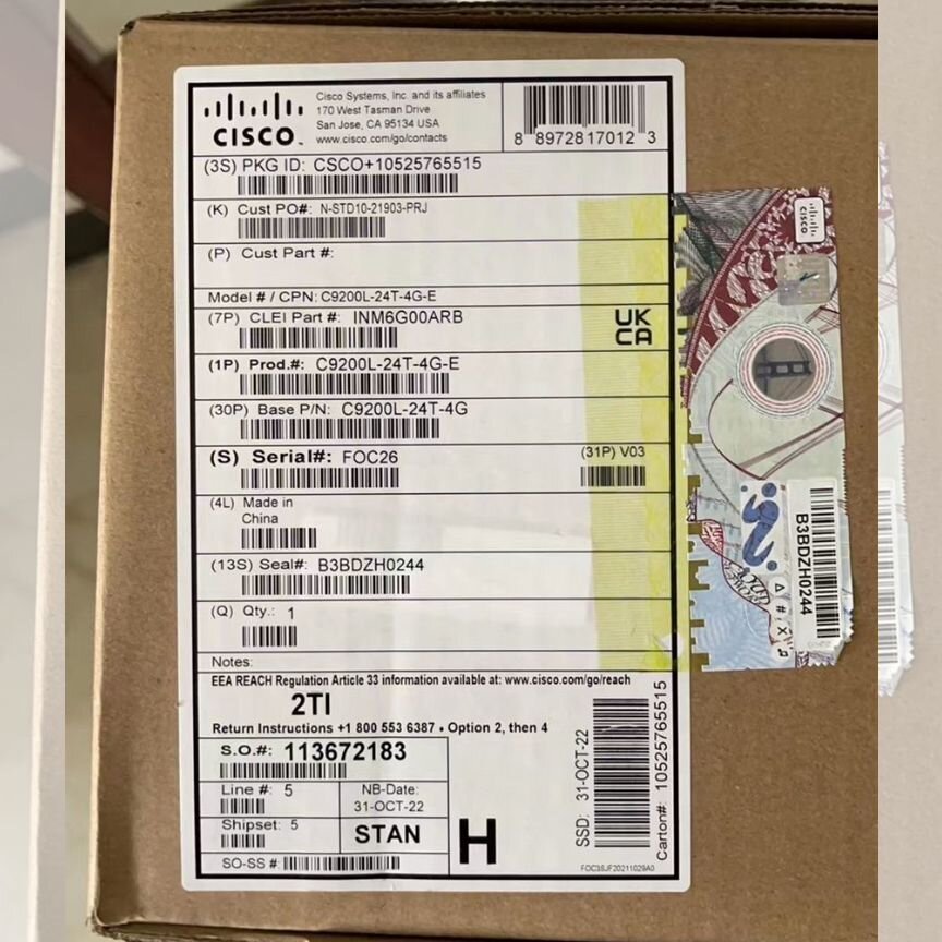 [C9200L-24T-4G-E] Коммут. Cisco И C9200l-24t-4g-A C9200l-24t-4g-E