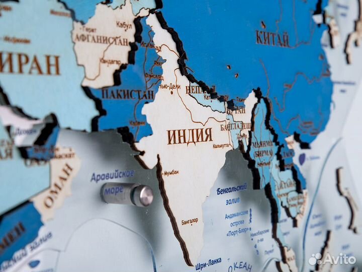 Деревянная карта мира Казань Джозани