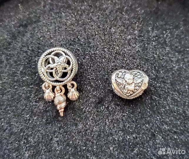 Комплект шармов серебро