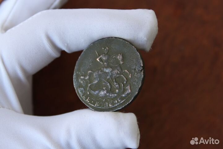 2 Копейки 1757 Елизавета Петровна перечекан Тверь