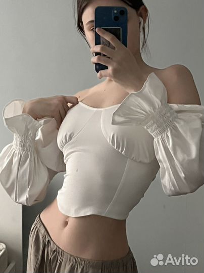 Топ женский с длинными рукавами корсет