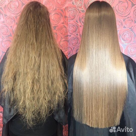 Кератиновое выпрямление волос