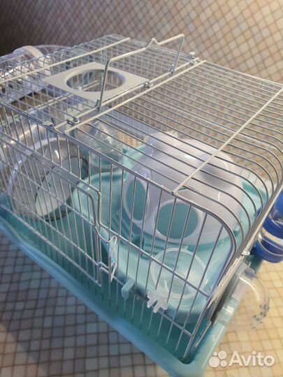 Клетка для джунгарского хомяка с хомяком