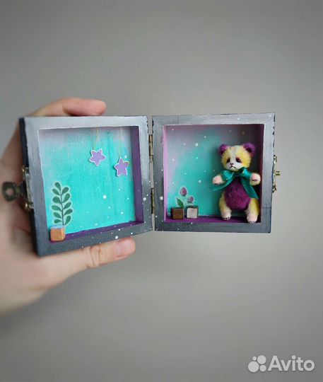 Бронь Мишка тедди ручная работа миниатюра