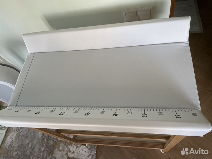 Пеленальный столик с ванночкой lafino happy baby