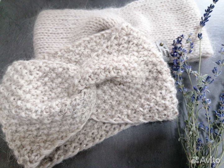 Повязка на голову меринос детски а и взрослая