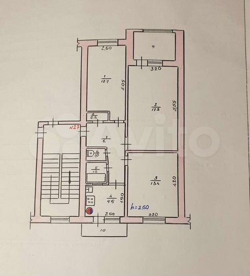 3-к. квартира, 61,5 м², 4/5 эт.