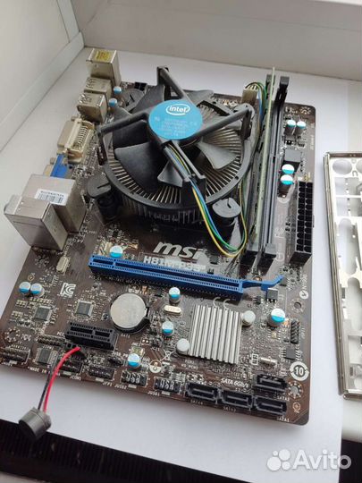 Мать с процессором и оперативной памятью