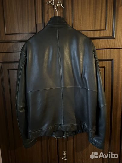 Armani jeans Кожаная куртка мужская