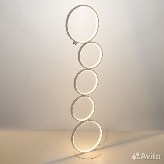Торшер 'Кольца' LED 45Вт 3000-6000К белый 30х30х11