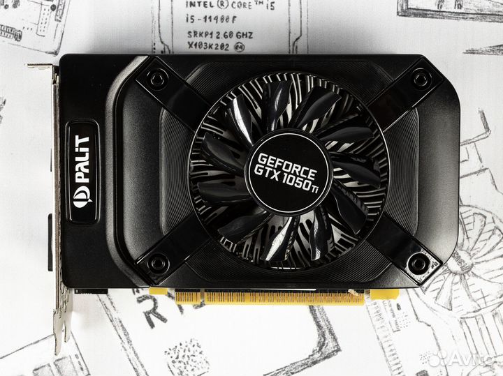 Видеокарта Palit GeForce GTX 1050 Ti StormX 4Gb