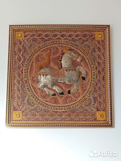 Панно дракон слон лошадь Бирма, Мьянма