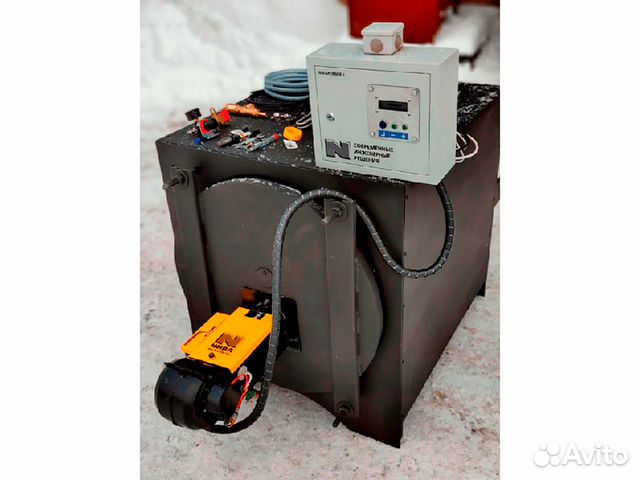 Котел водогрейный с горелкой на отработке 95 кВт