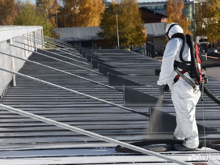 Гидроизоляция полимочевиной плоской кровли