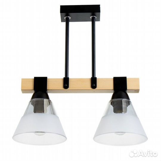 Люстра 'Март' 2х60Вт Е27 черный 38х15х40см