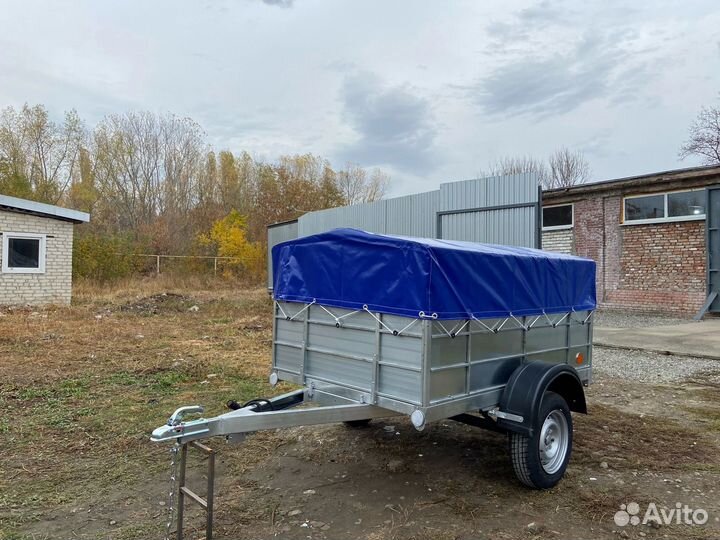 Прицеп Прораб 2*1,3 борт 50 см усилен, тент 21 см
