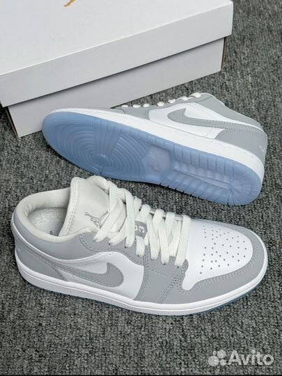 Кроссовки Nike Air Jordan 1 low wolf grey