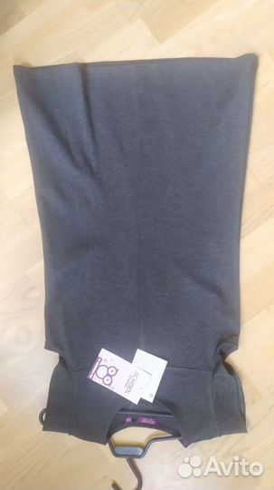 Сарафан трикотажный серый 134 школьный