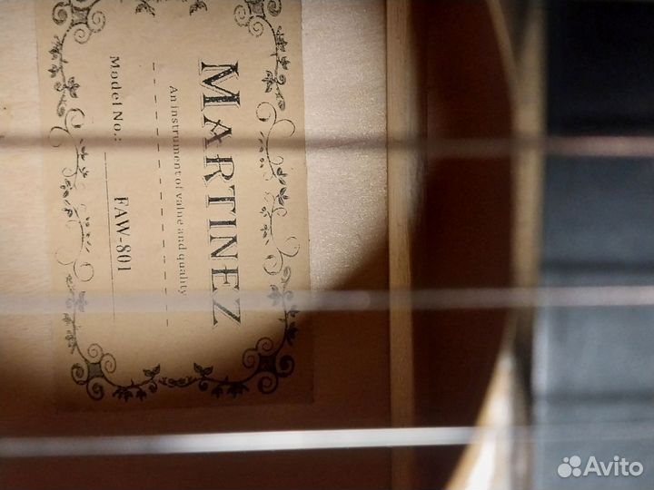 Шестиструнная акустическая гитара Martinez FAW-801