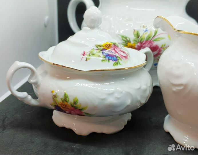 Винтажный сервиз на 4 персоны. Польша