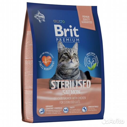 Brit Premium Sterilised Salmon& Chicken 2кг