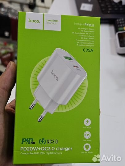 Блок сзу Hoco C80A QC 3.0 USB Type-C - USB Type-A