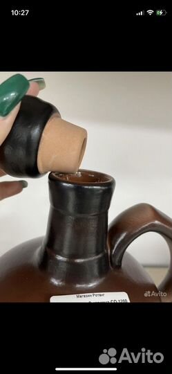 Кувшин из глины с 3 стаканами