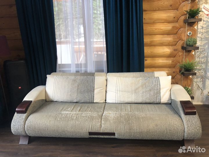 Диван прямой 3-х местный, раскладной бу