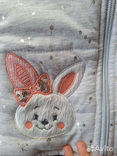 Кофта+жилетка для девочки 6-9 мес