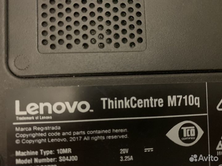 Неттоп мини пк Lenovo i3 7100T
