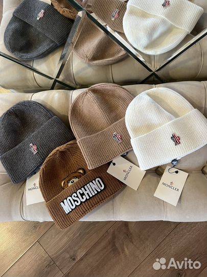 Шапка зимняя moncler moschino