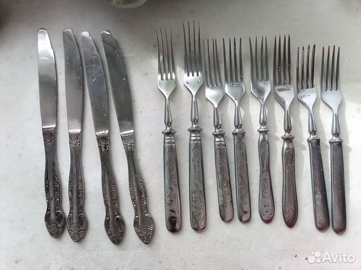 Ложки, вилки, ножи СССР, алюминий