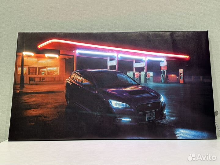 Арт картина с вашим авто с неоном