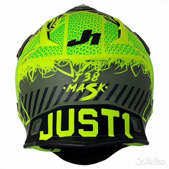 Мотошлем кроссовый just1 J38 Mask Hi-Vis XL