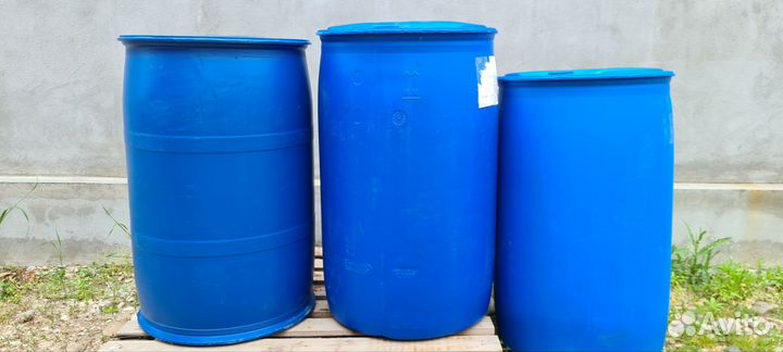Бочка пластиковая 227 литров б.у