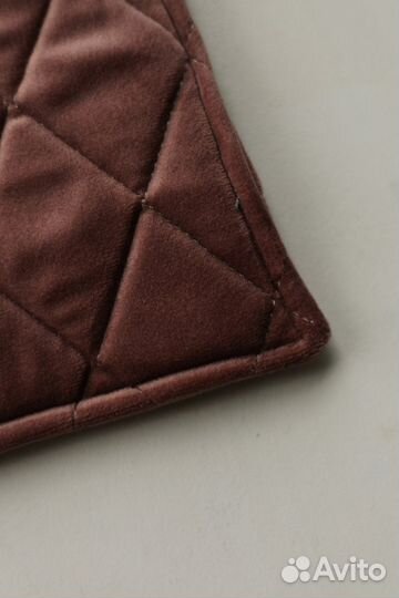 Стильные стеганые прихватки из велюра 20х20 см