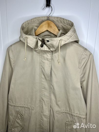 Парка ветровка Benetton р.S хлопковая бежевая